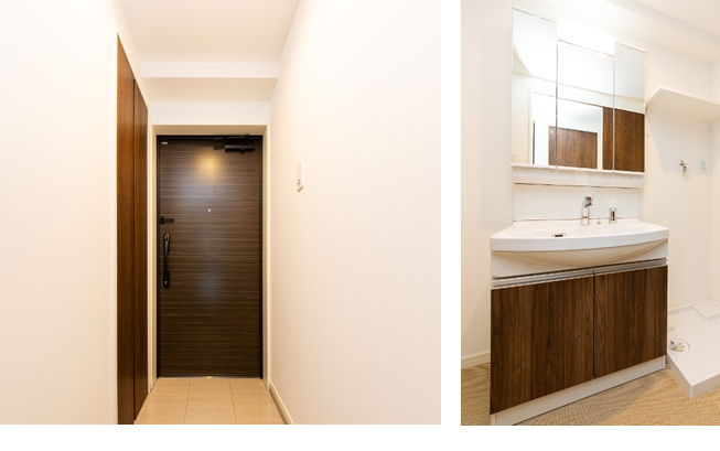 玄関（人感センサーライト付）洗面所（人感センサーライト付）